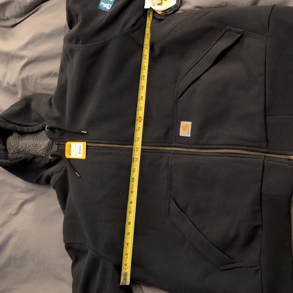 Carhartt Black Fleece-Lined Hoodie Xl - Picture 4 of 14